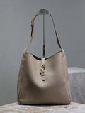 YSL 753837 Le 5 ¨¤ 7 Supple Large In Smooth Leather Gray