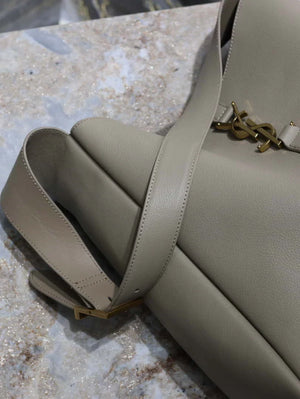 YSL 753837 Le 5 ¨¤ 7 Supple Large In Smooth Leather Gray - Default Title - View 8