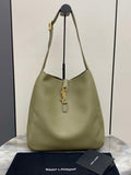 YSL 753837 Le 5 ¨¤ 7 Supple Large In Smooth Leather Green