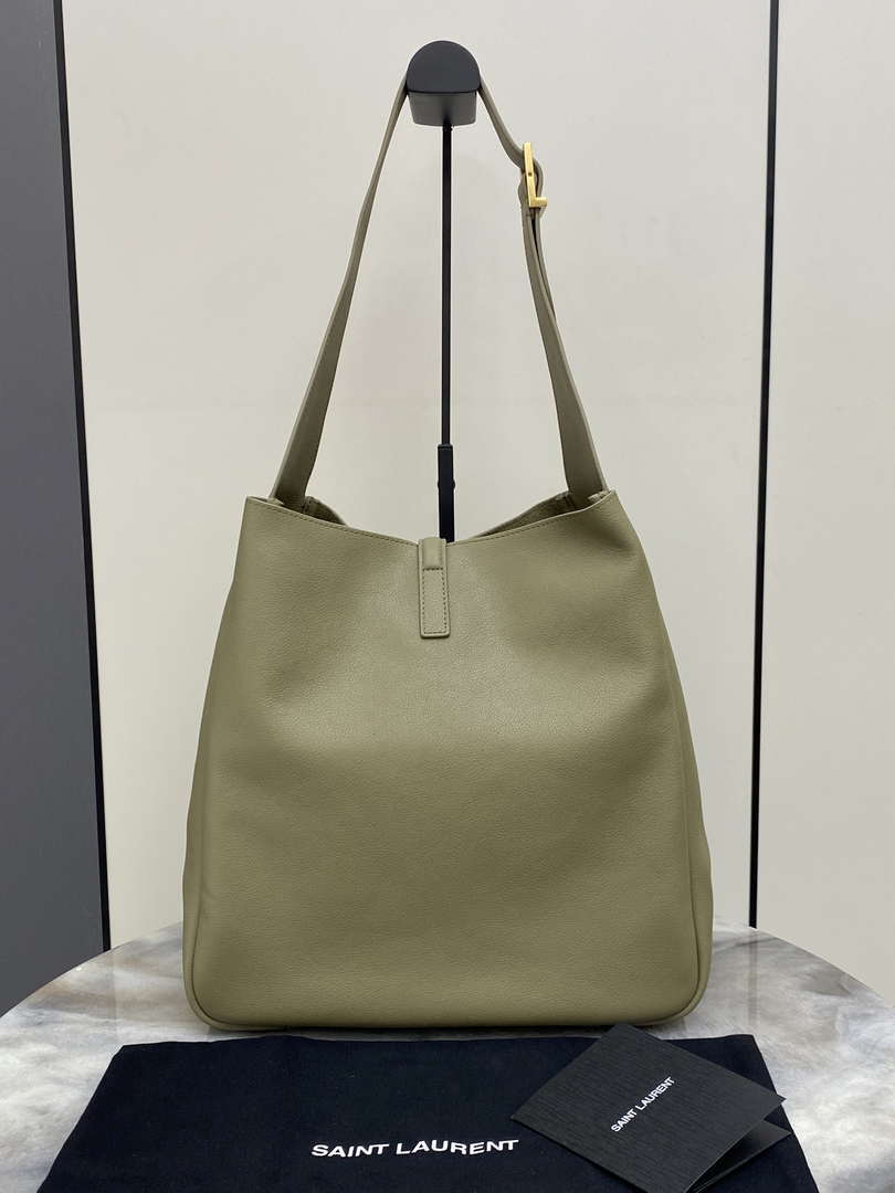 YSL 753837 Le 5 ¨¤ 7 Supple Large In Smooth Leather Green