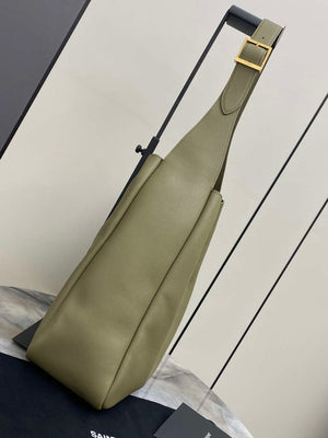 YSL 753837 Le 5 ¨¤ 7 Supple Large In Smooth Leather Green - Default Title - View 3