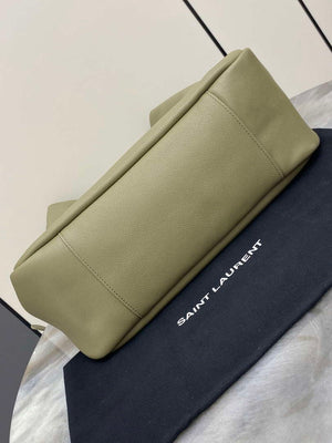 YSL 753837 Le 5 ¨¤ 7 Supple Large In Smooth Leather Green - Default Title - View 4