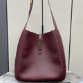 YSL 753837 Le 5 ¨¤ 7 Supple Large In Smooth Leather Wine Red - Default Title - View 1