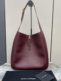 YSL 753837 Le 5 ¨¤ 7 Supple Large In Smooth Leather Wine Red
