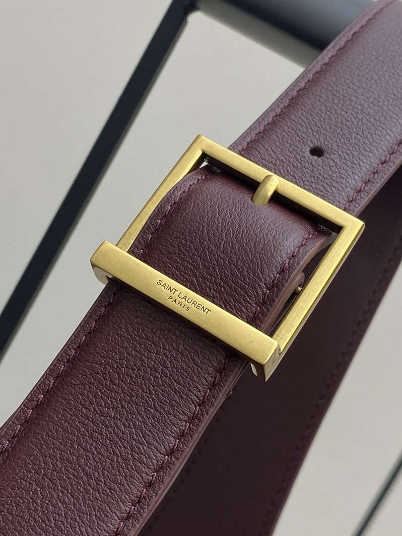 YSL 753837 Le 5 ¨¤ 7 Supple Large In Smooth Leather Wine Red