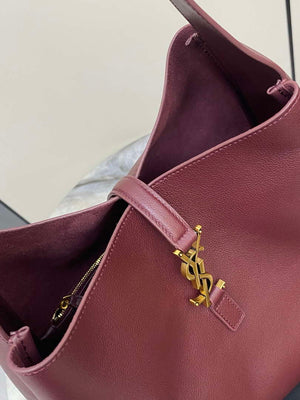 YSL 753837 Le 5 ¨¤ 7 Supple Large In Smooth Leather Wine Red - Default Title - View 7