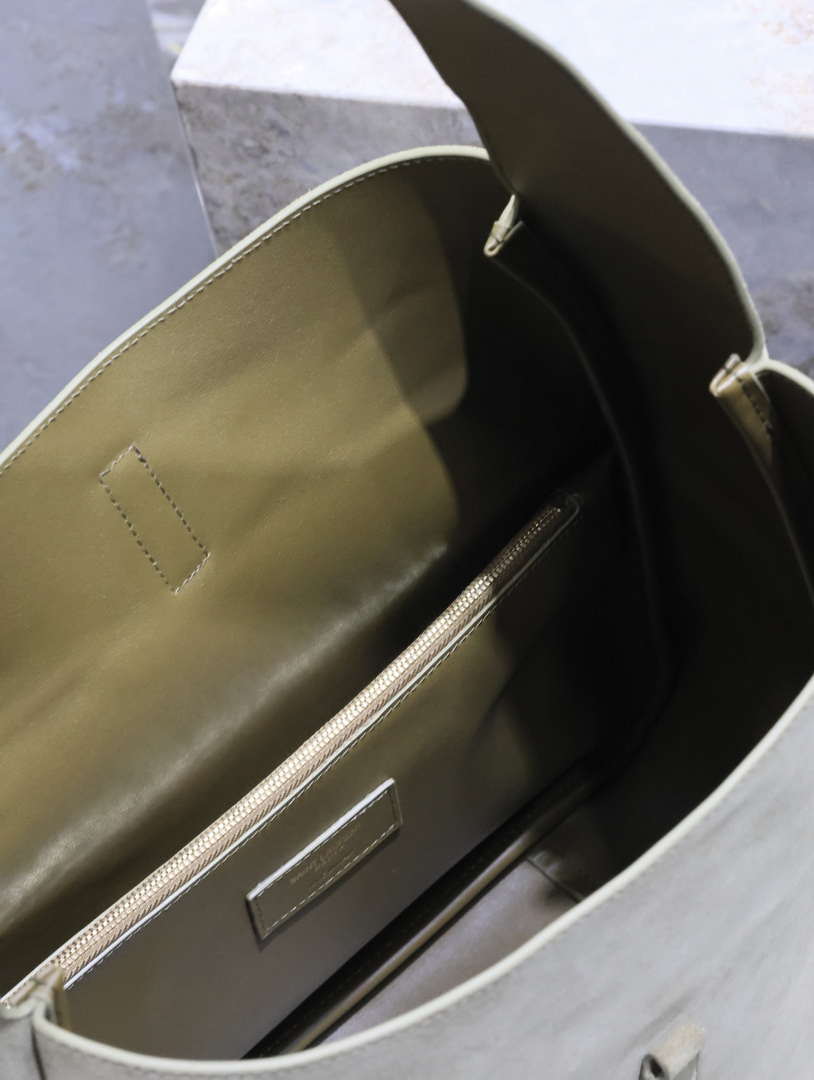 YSL 753837 LE 5 A 7 Supple Large In Suede Barley Green - Default Title - View 7