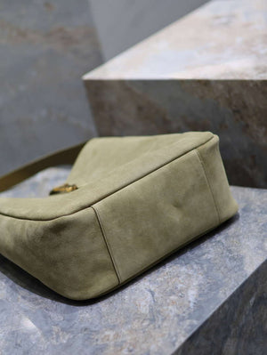 YSL 753837 LE 5 A 7 Supple Large In Suede Barley Green - Default Title - View 9