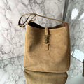 YSL 753837 LE 5 A 7 Supple Large In Suede Brown