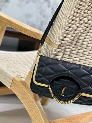 YSL 754001 Cerniera YSL Quilted Leather Top-Handle Bag LE 87 - Default Title - View 4