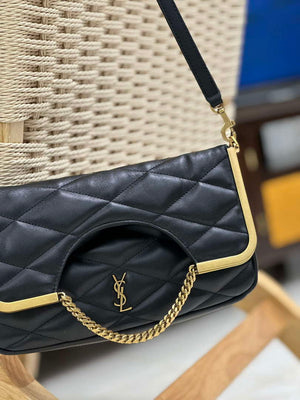 YSL 754001 Cerniera YSL Quilted Leather Top-Handle Bag LE 87 - Default Title - View 5