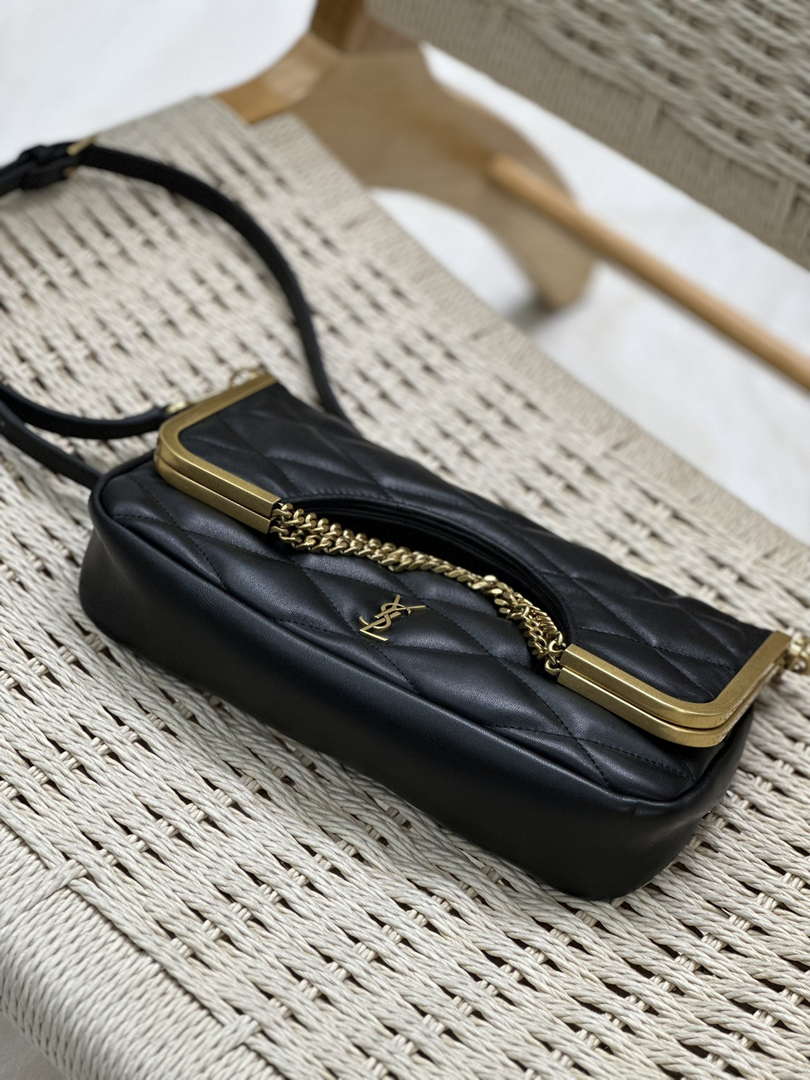 YSL 754001 Cerniera YSL Quilted Leather Top-Handle Bag LE 87