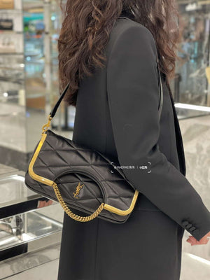 YSL 754001 Cerniera YSL Quilted Leather Top-Handle Bag LE 87 - Default Title - View 1