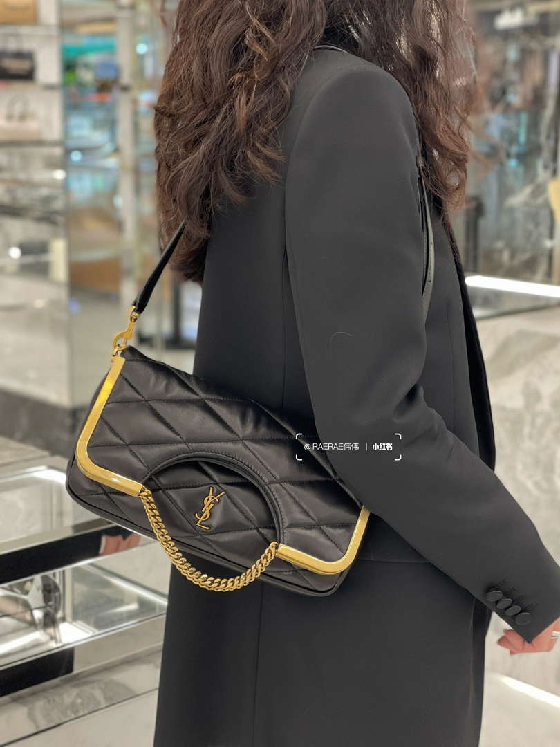 YSL 754001 Cerniera YSL Quilted Leather Top-Handle Bag LE 87 - Default Title - View 1