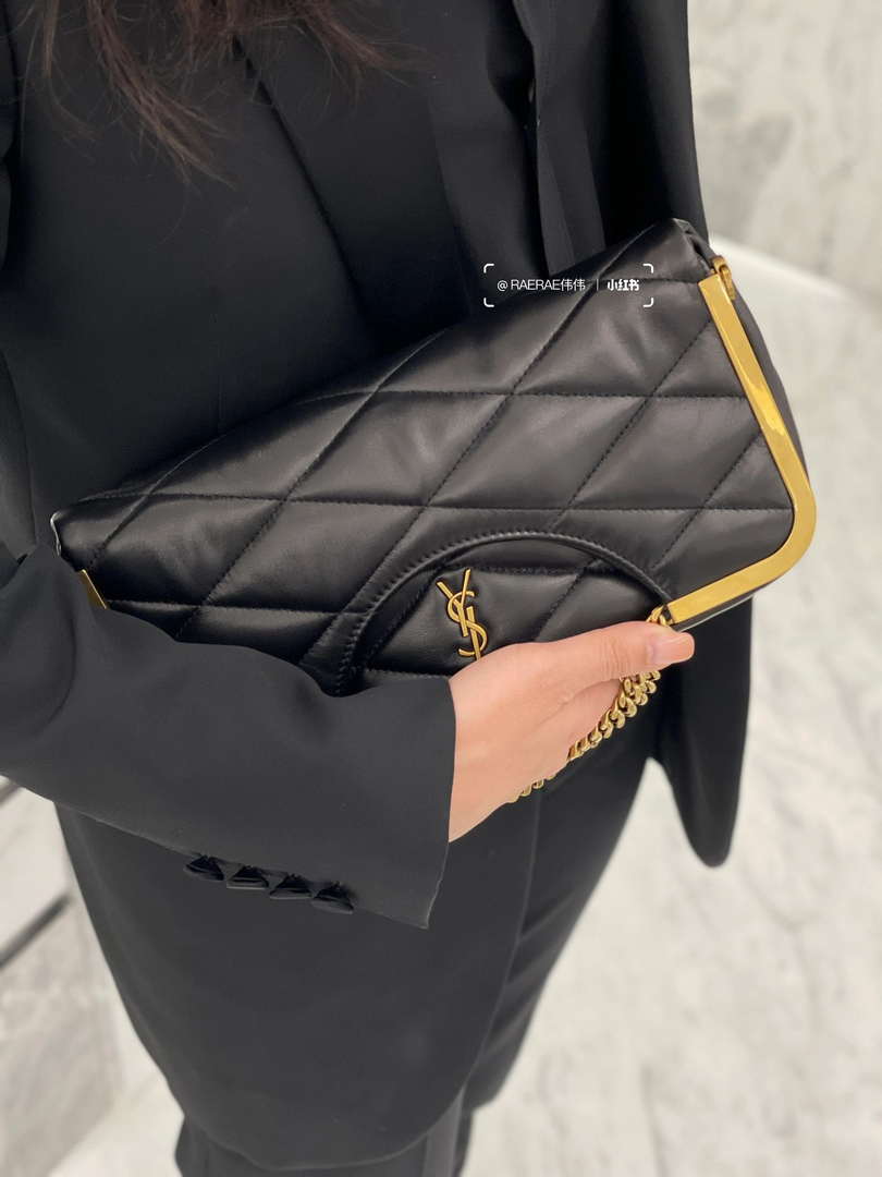 YSL 754001 Cerniera YSL Quilted Leather Top-Handle Bag LE 87