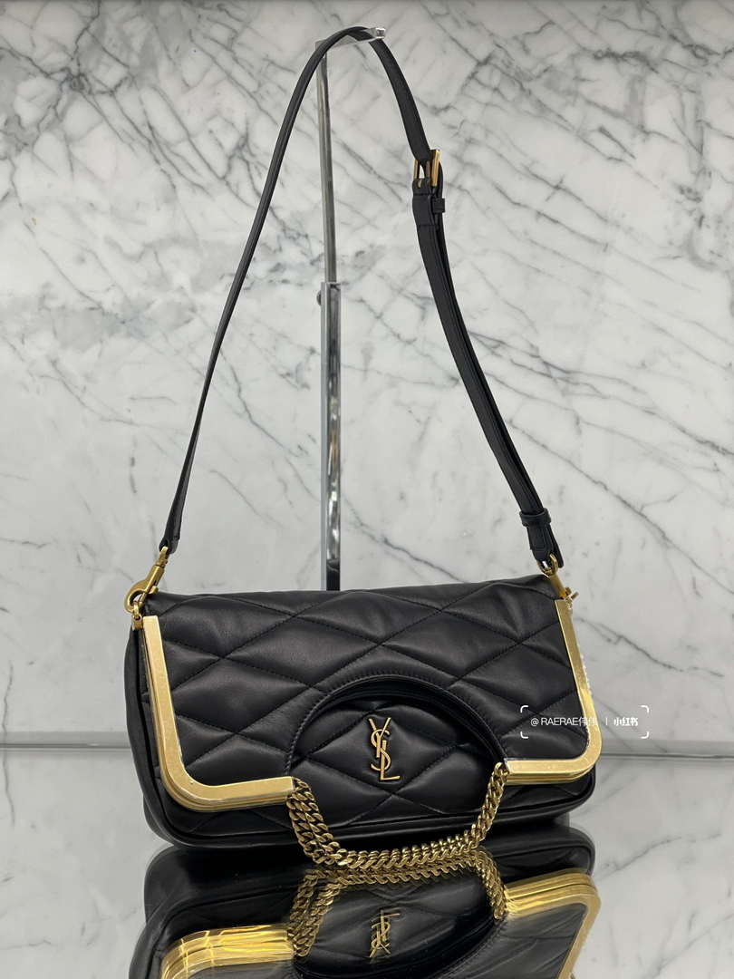 YSL 754001 Cerniera YSL Quilted Leather Top-Handle Bag LE 87
