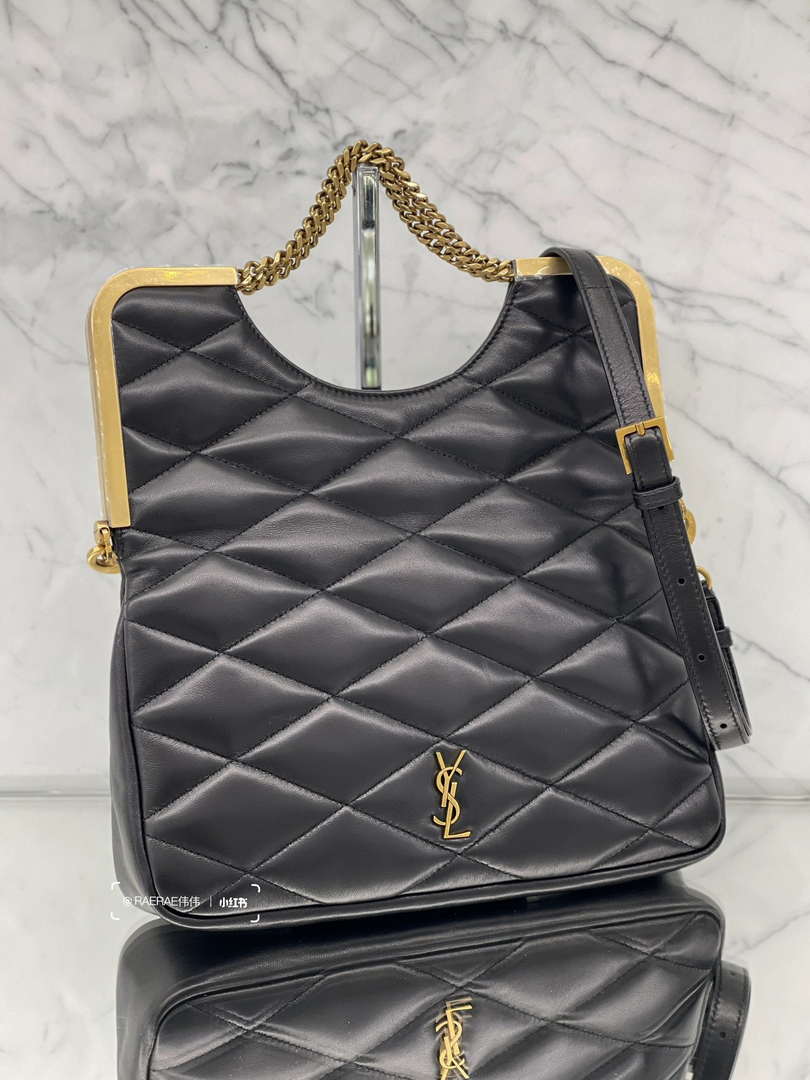 YSL 754001 Cerniera YSL Quilted Leather Top-Handle Bag LE 87