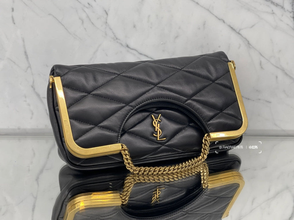 YSL 754001 Cerniera YSL Quilted Leather Top-Handle Bag LE 87