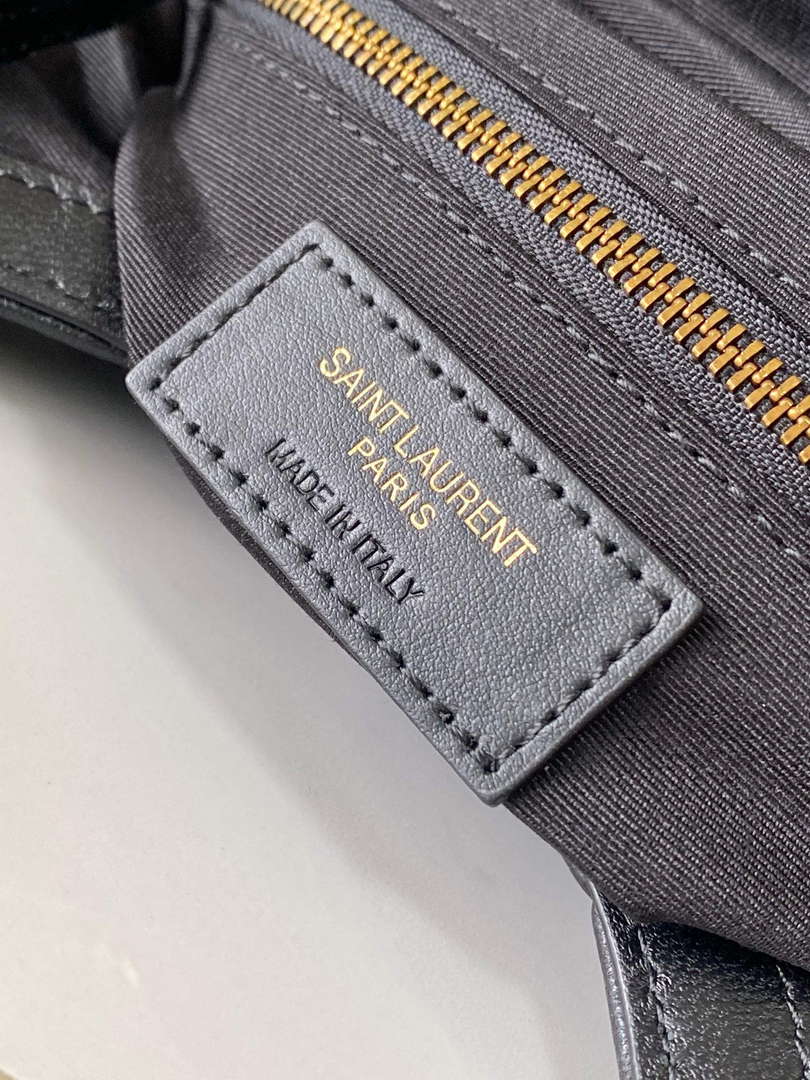 YSL 7540011 87 Quilted Lambskin Bag Black