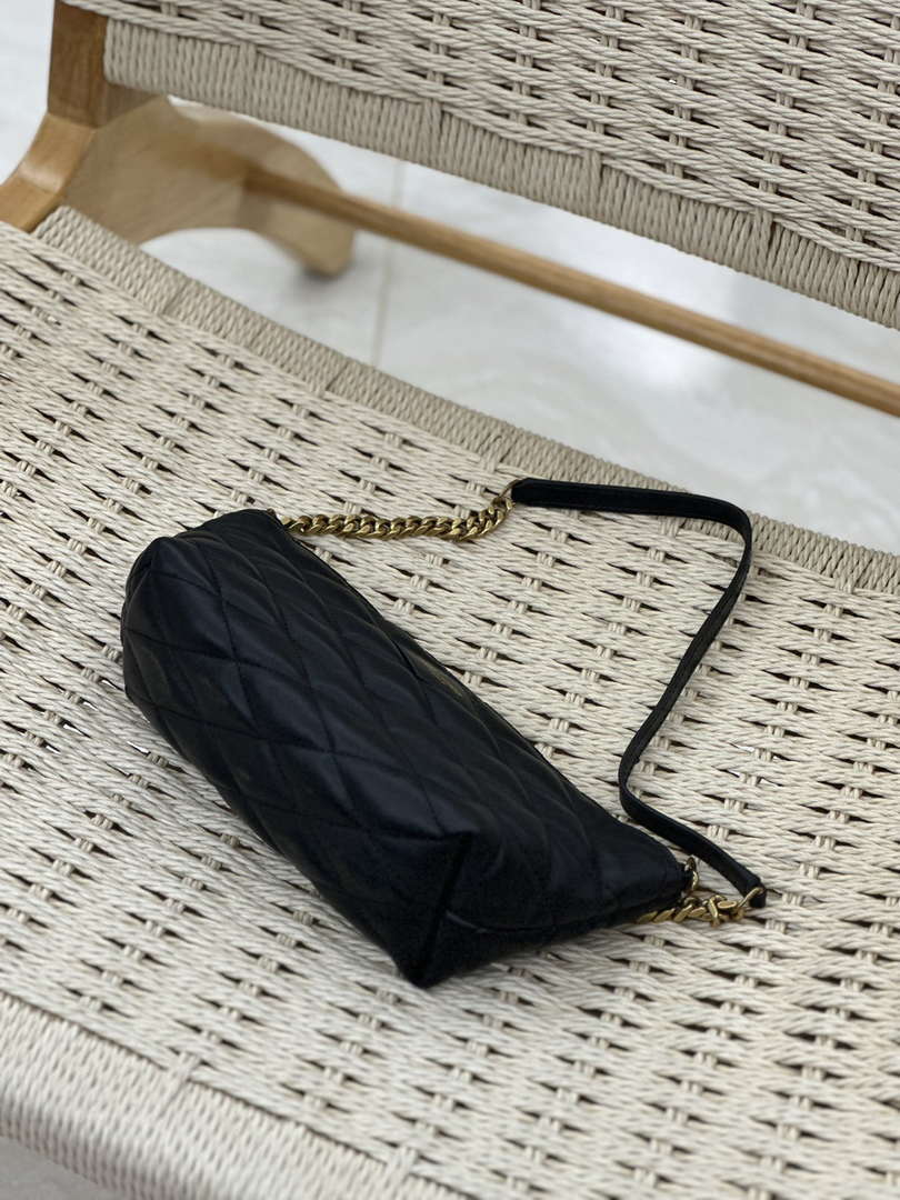 YSL 755979 SAINT LAURENT Gaby Zipped Bag Black