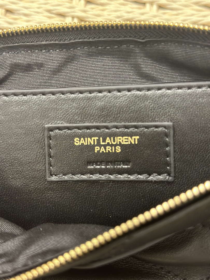 YSL 755979 SAINT LAURENT Gaby Zipped Bag Black