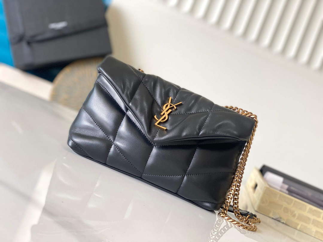 YSL 7593371 Puffer Toy Bag In Quilted Lambskin Black - Default Title - View 1