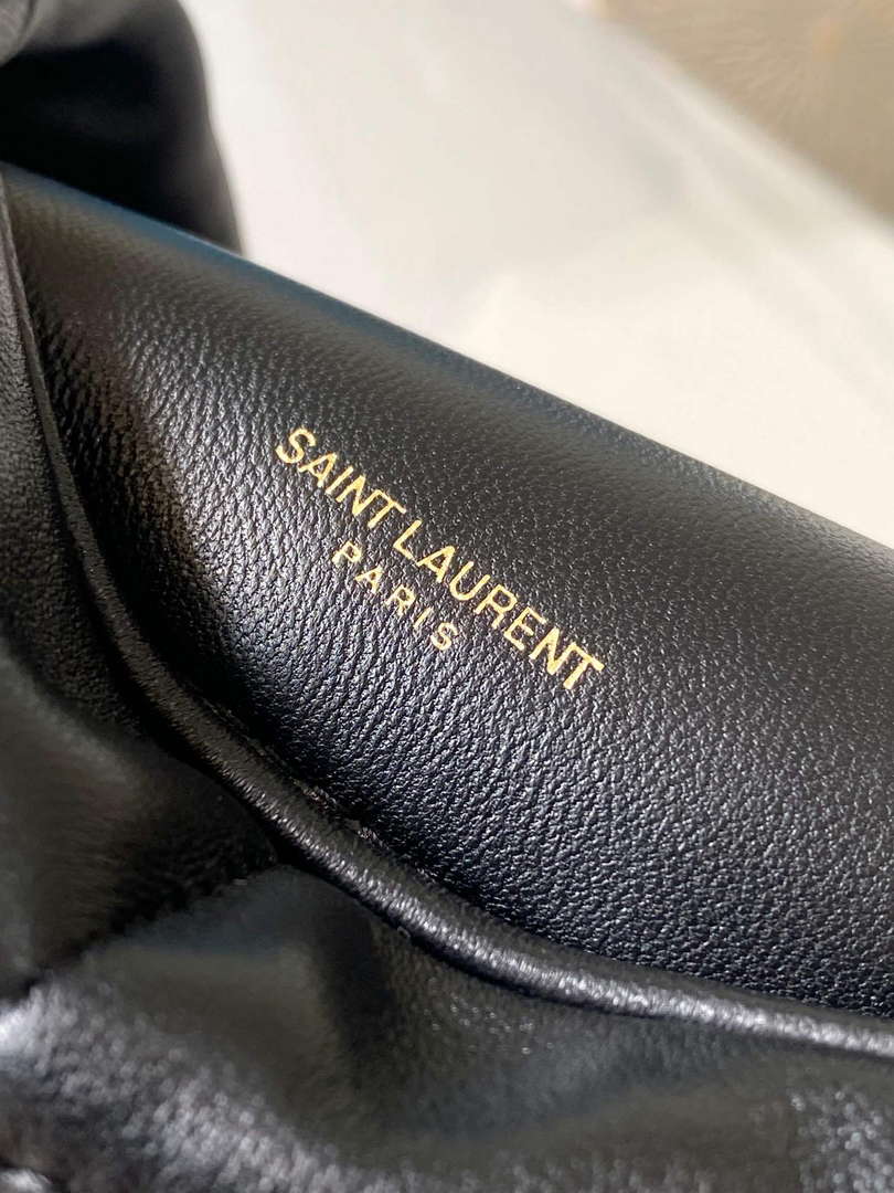 YSL 7593371 Puffer Toy Bag In Quilted Lambskin Black