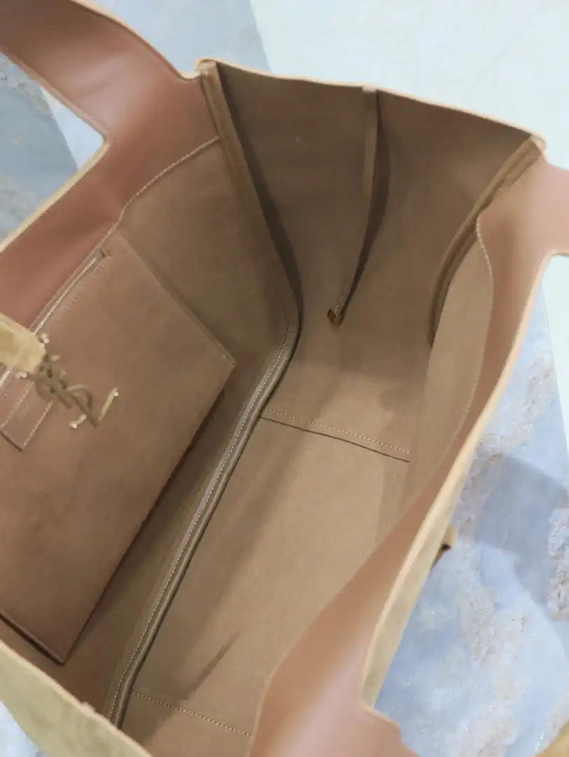 YSL 763435 LE 5 ¨¤ 7 BEA IN  Brown suede leather