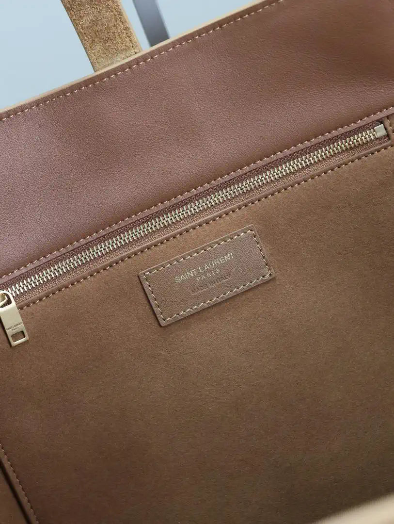 YSL 763435 LE 5 ¨¤ 7 BEA IN  Brown suede leather
