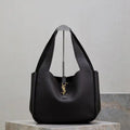 YSL 763435 LE 5 ¨¤ 7 BEA IN GRAINED LEATHER Black Gold