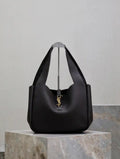 YSL 763435 LE 5 ¨¤ 7 BEA IN GRAINED LEATHER Black Gold