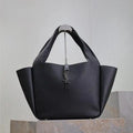 YSL 763435 LE 5 ¨¤ 7 BEA IN GRAINED LEATHER Black with Black hardware