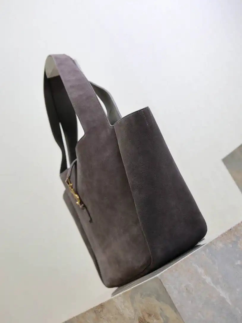 YSL 763435 LE 5 ¨¤ 7 BEA IN  Gray suede