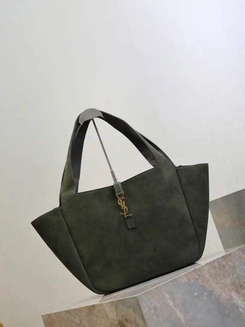 YSL 763435 LE 5 ¨¤ 7 BEA IN Green suede