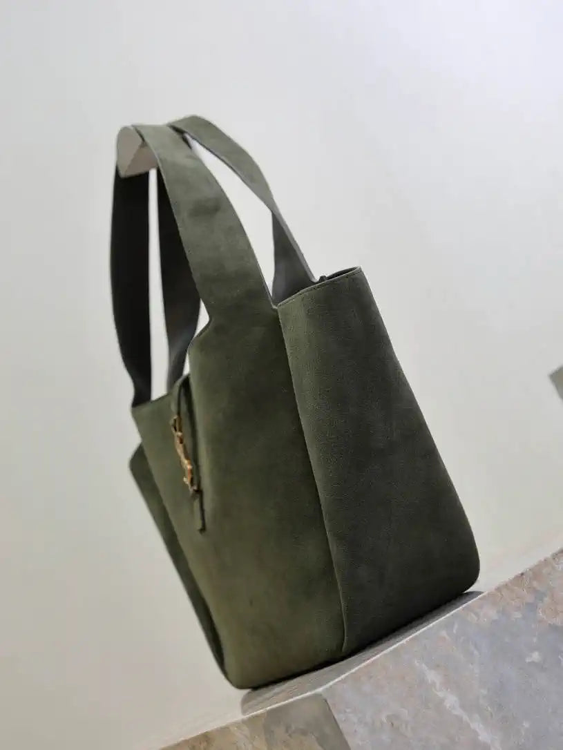 YSL 763435 LE 5 ¨¤ 7 BEA IN Green suede