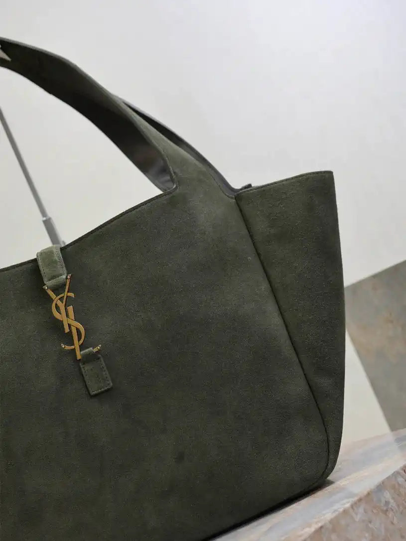 YSL 763435 LE 5 ¨¤ 7 BEA IN Green suede