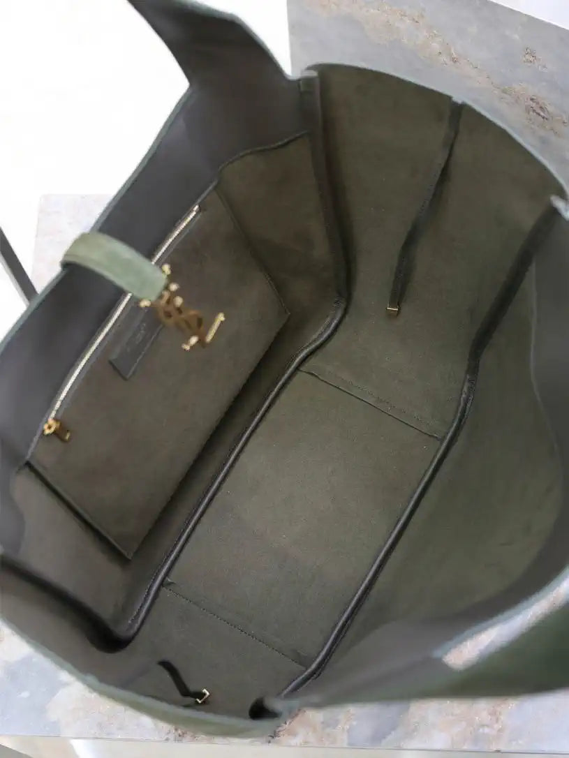 YSL 763435 LE 5 ¨¤ 7 BEA IN Green suede
