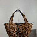 YSL 763435 LE 5 ¨¤ 7 BEA  in leopard-print pony hair and nappa leather