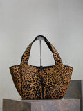YSL 763435 LE 5 ¨¤ 7 BEA  in leopard-print pony hair and nappa leather