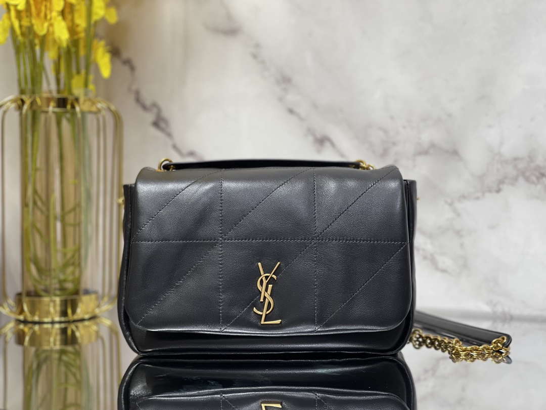 YSL 763475 JAMIE 4.3 Small in Lambskin Black - Default Title - View 1
