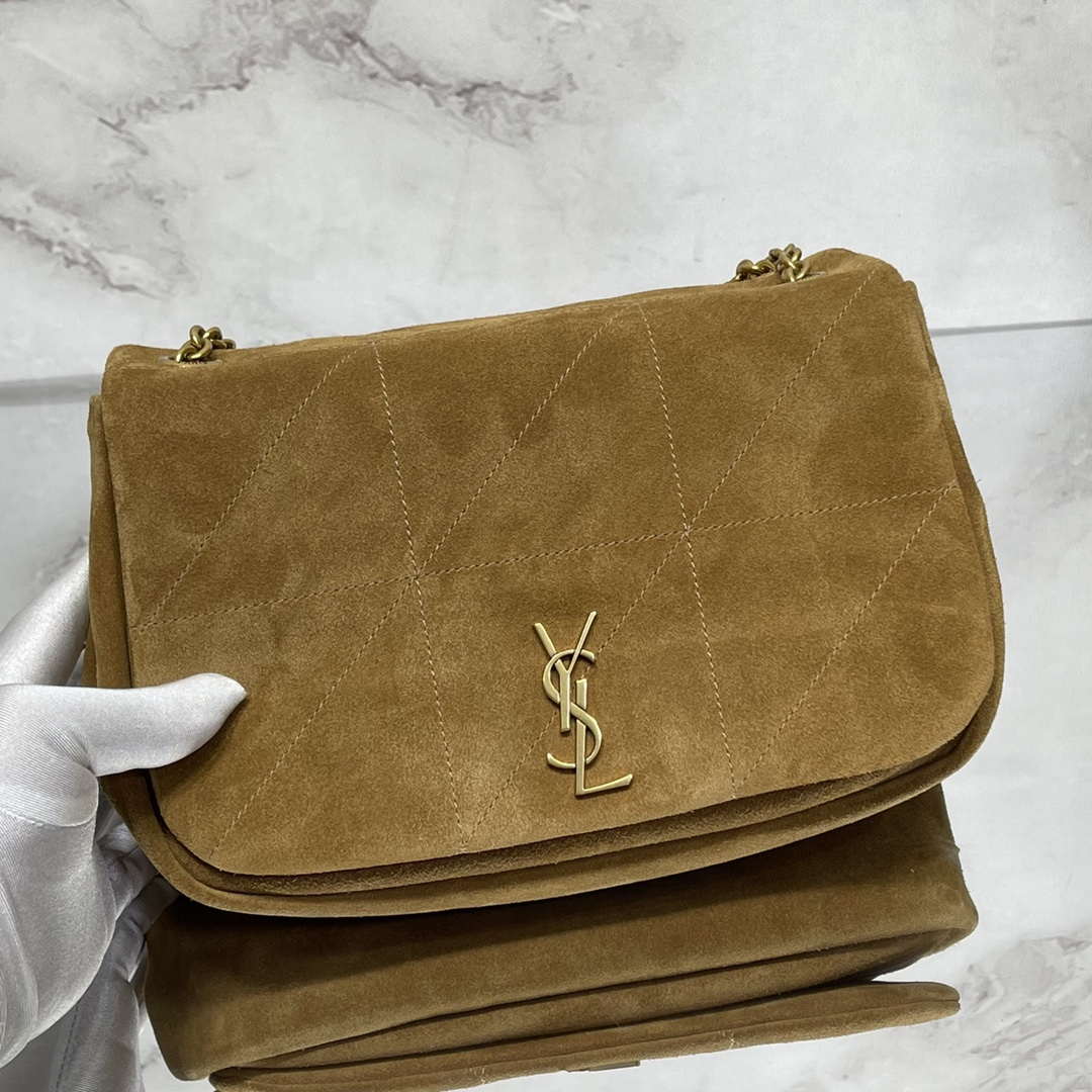 YSL 763475 JAMIE 4.3 Small In suede leather Bag Brown