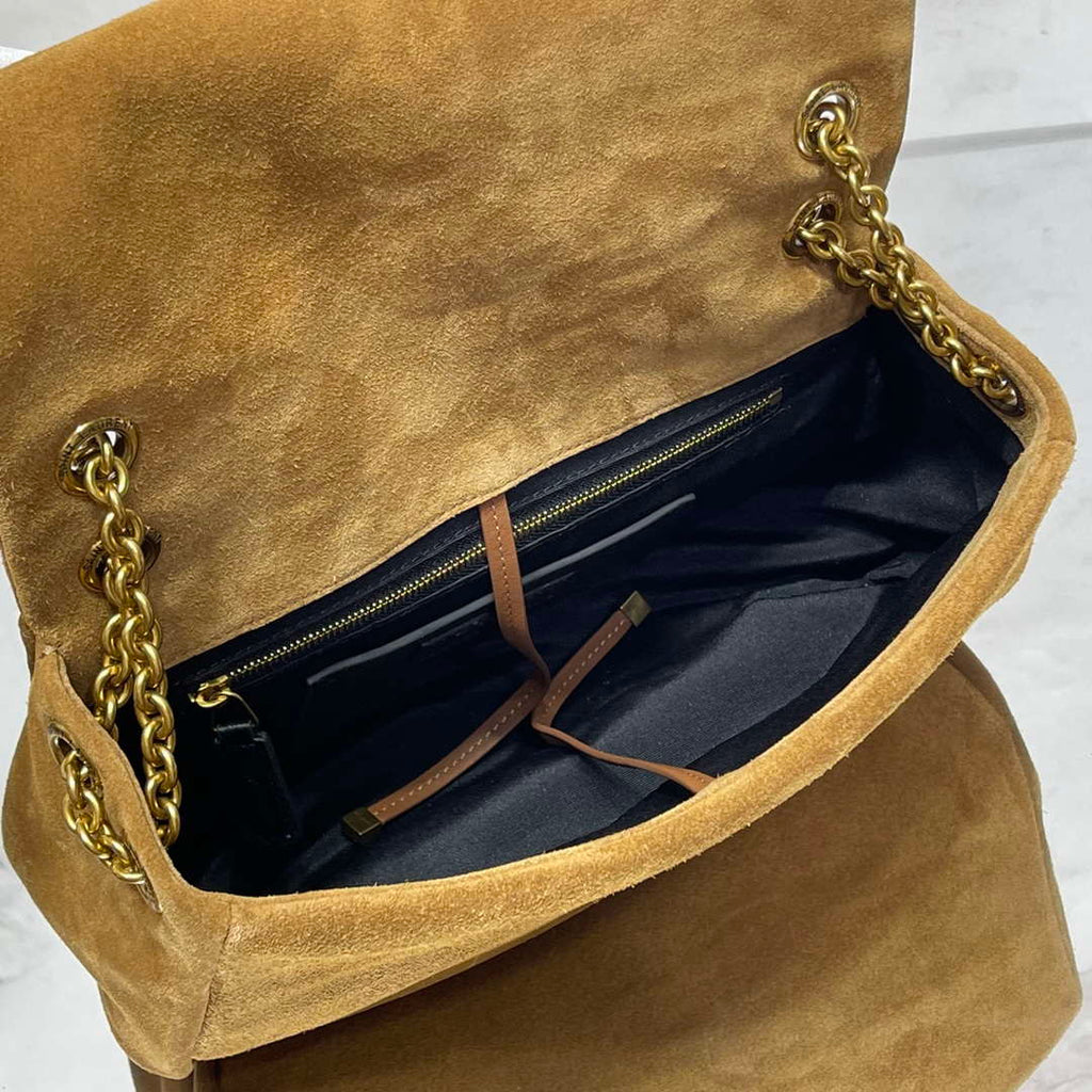 YSL 763475 JAMIE 4.3 Small In suede leather Bag Brown