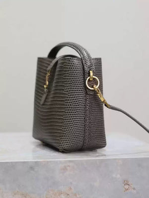 YSL 765870 LE 37 Mini in Dark Green Lambskin leather Lizard pattern - Default Title - View 4