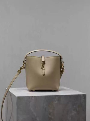 YSL 765870 LE 37 Mini in Lambskin leather Apricot - Default Title - View 1