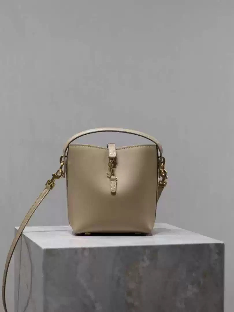 YSL 765870 LE 37 Mini in Lambskin leather Apricot