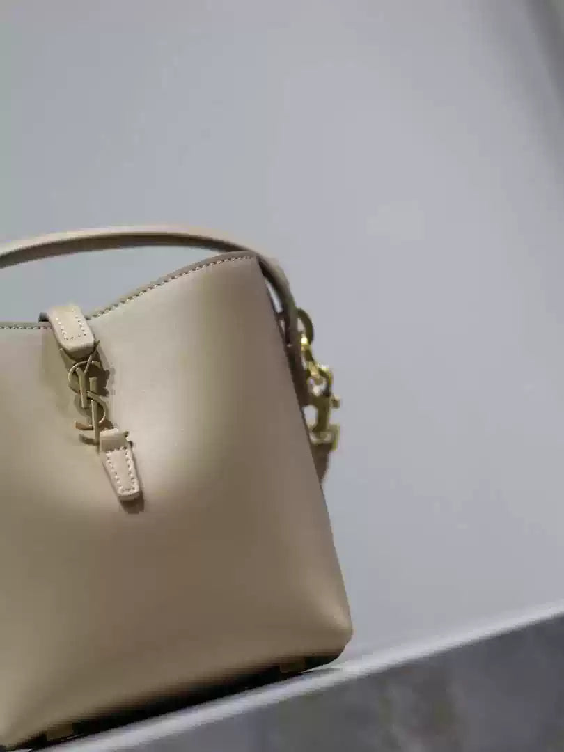 YSL 765870 LE 37 Mini in Lambskin leather Apricot - Default Title - View 4