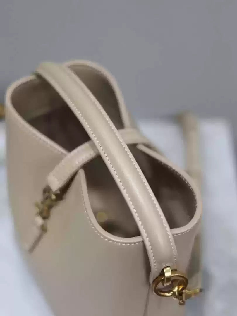 YSL 765870 LE 37 Mini in Lambskin leather Apricot
