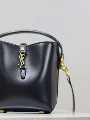 YSL 765870 LE 37 Mini in Lambskin leather Black - Default Title - View 4
