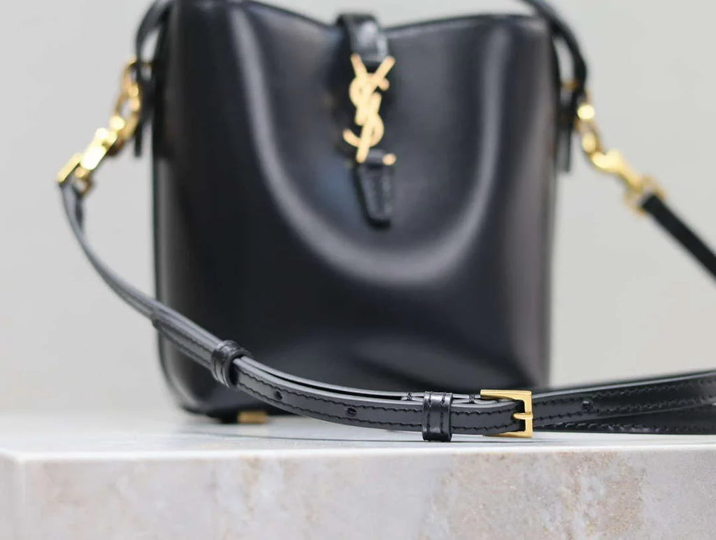 YSL 765870 LE 37 Mini in Lambskin leather Black