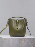 YSL 765870 LE 37 Mini in Lambskin leather Green